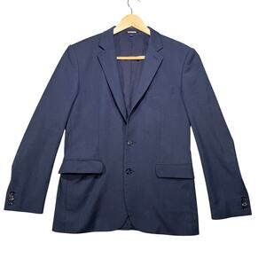 Express Mens Blazer 40R Navy Extra Slim Fit Sport Coat Dress Jacket Modern